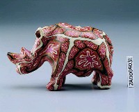 動物蠟燭(犀牛)藏品圖，第1張
